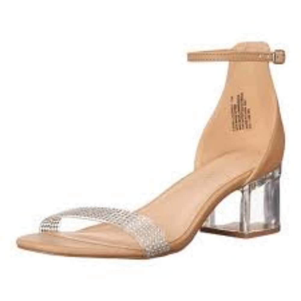 NWT MADDEN GIRL ILEANA-L WOMEN'S‎ CLEAR MULTI LUCITE HEELED BLOCK SANDALS 6M